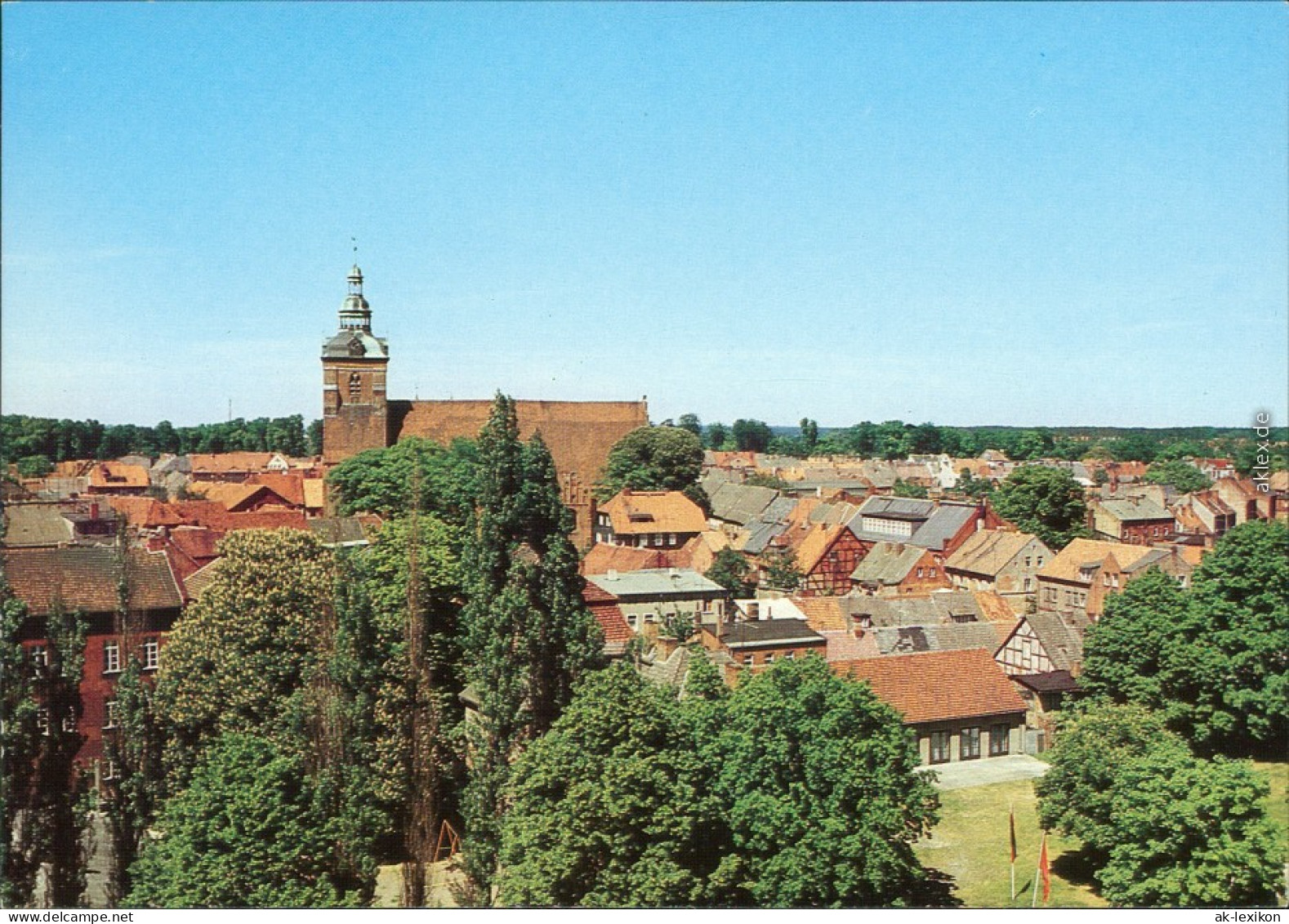 Ansichtskarte Wittstock/Dosse Marienkirche Mit Blick über Die Stadt 1989 - Wittstock