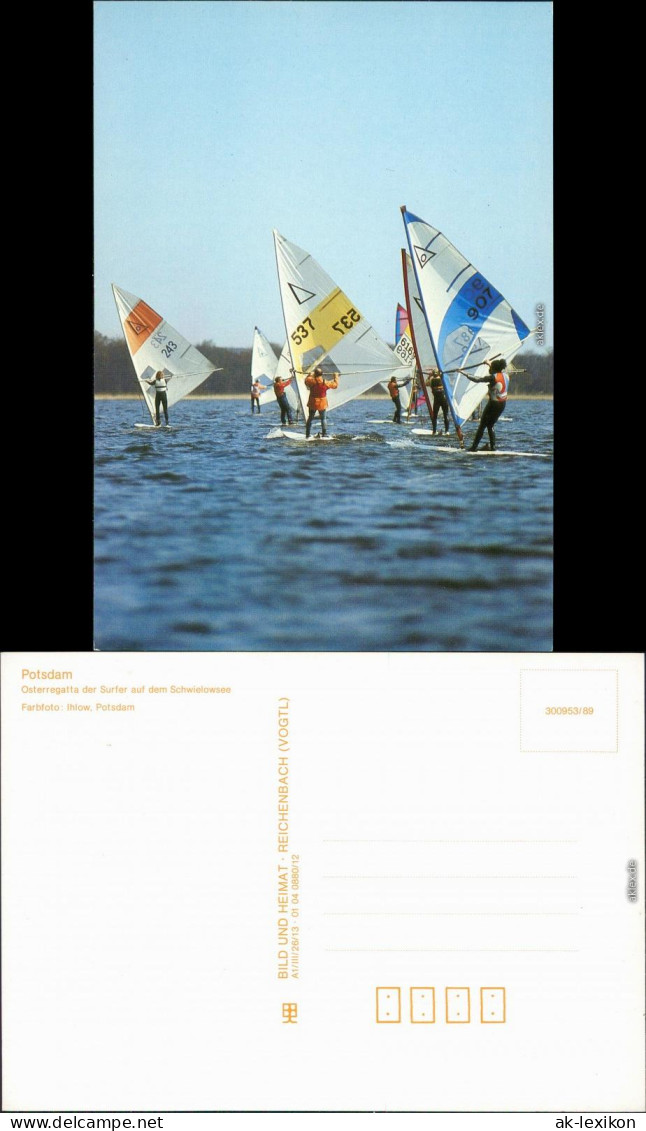 Ansichtskarte Potsdam Osterregatta Der Surfer Auf Dem See 1989 - Potsdam