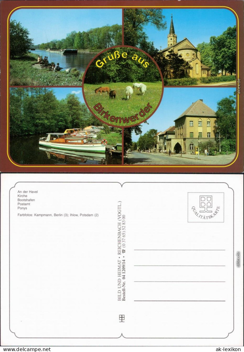 Birkenwerder An Der Havel, Kirche, Bootshafen, Postamt, Ponys 1995 - Birkenwerder
