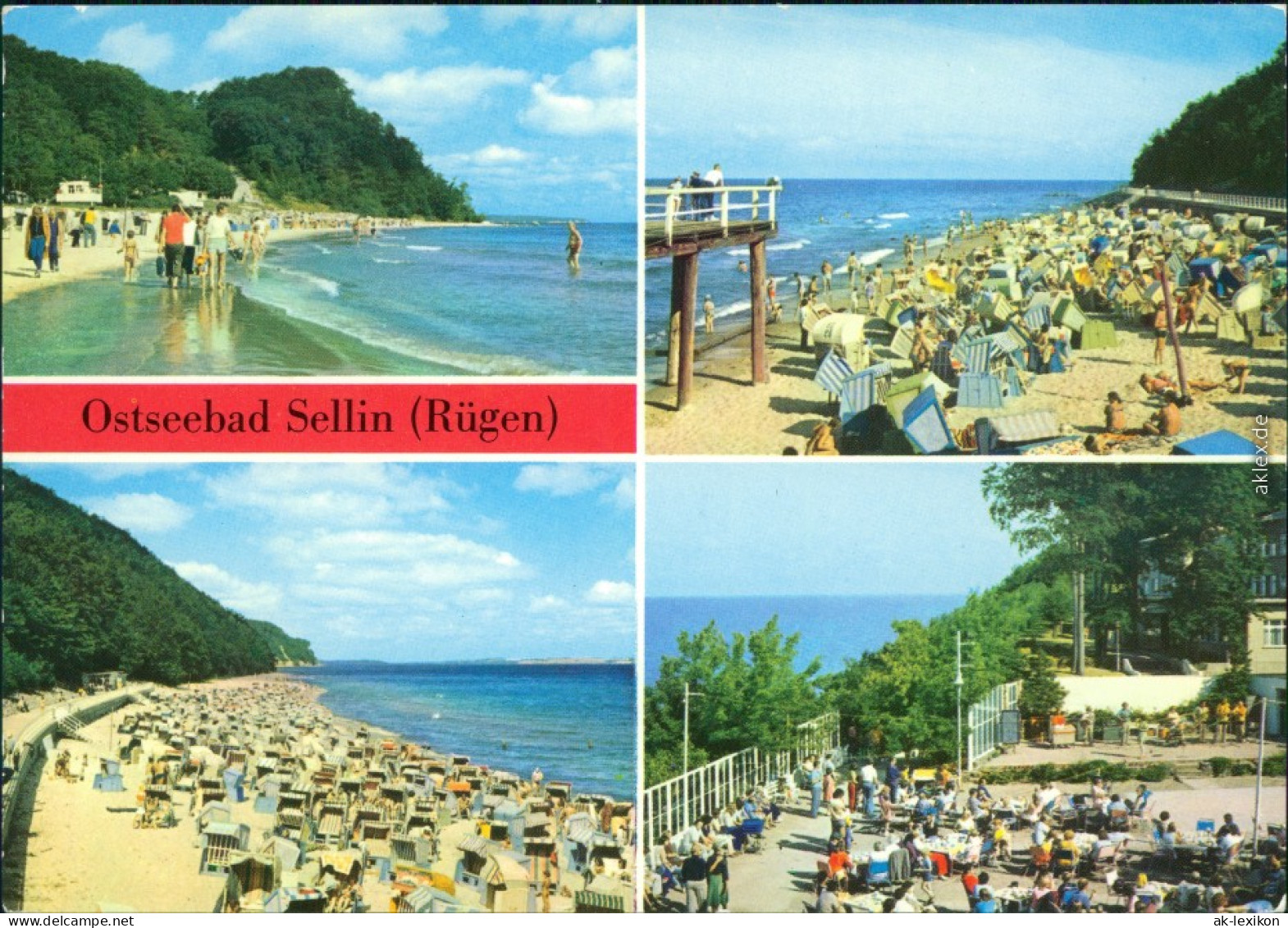 Ansichtskarte Sellin Ostseebad Sellin: Strand, Strandleben, Gaststätte 1978 - Sellin