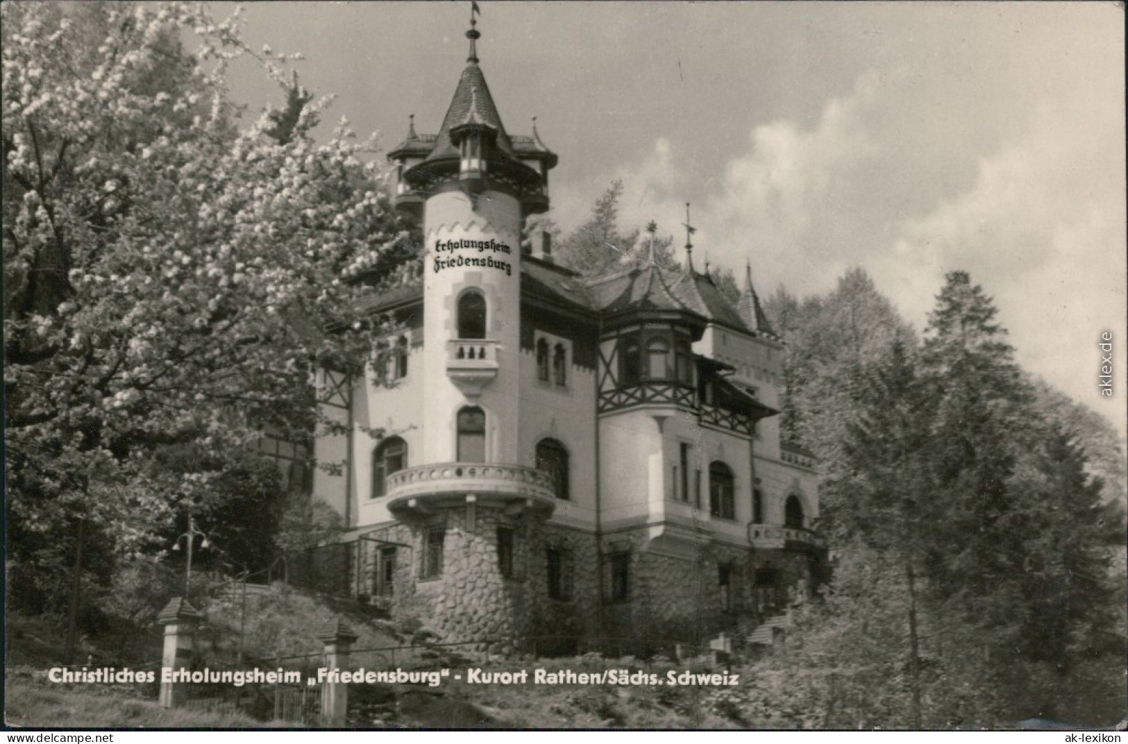 Ansichtskarte Rathen Christliches Erholungsheim "Friedensburg" 1964 - Rathen