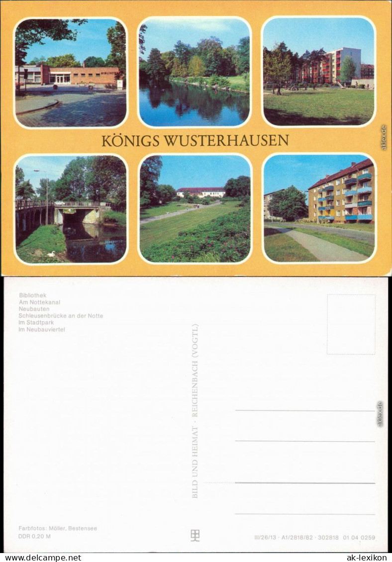 Königs Wusterhausen Bibliothek, Am Nottekanal, Neubauten,  Neubauviertel 1982 - Koenigs-Wusterhausen