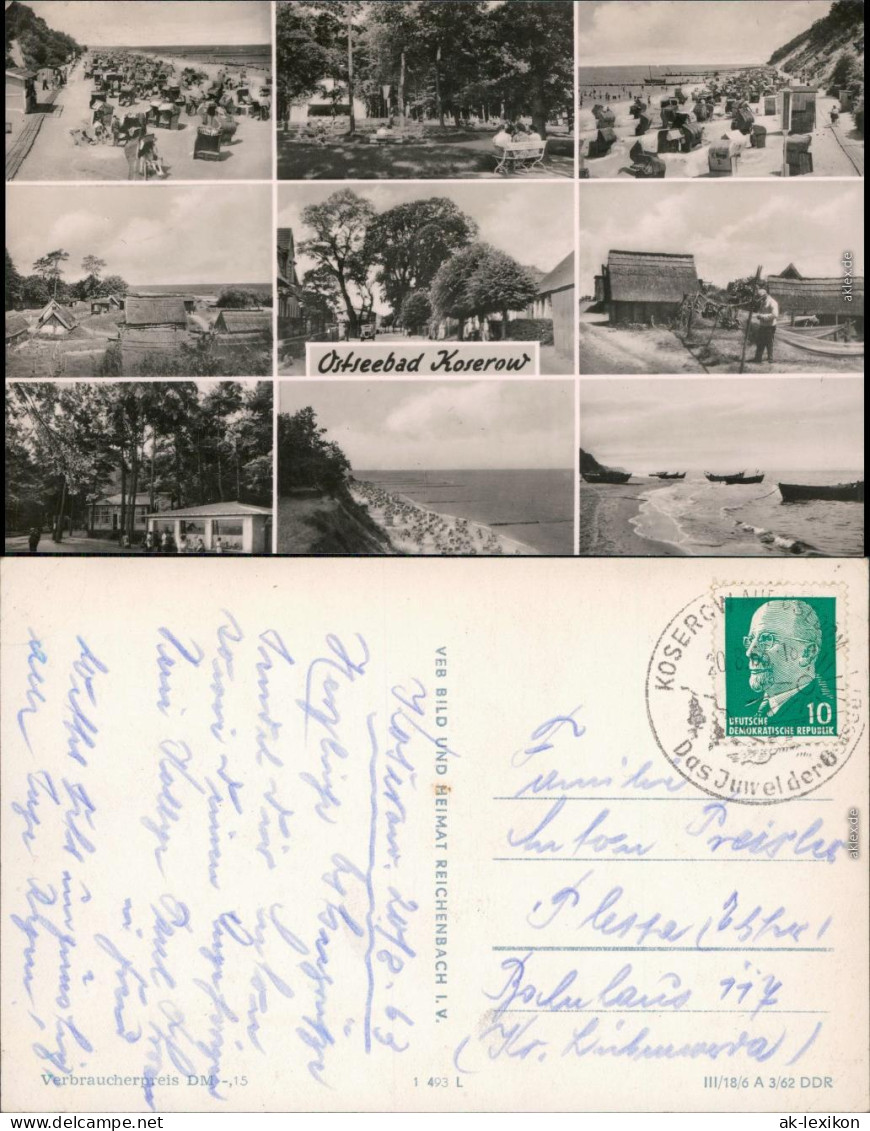 Ansichtskarte Koserow Panorama-Ansichten 1962 - Autres & Non Classés