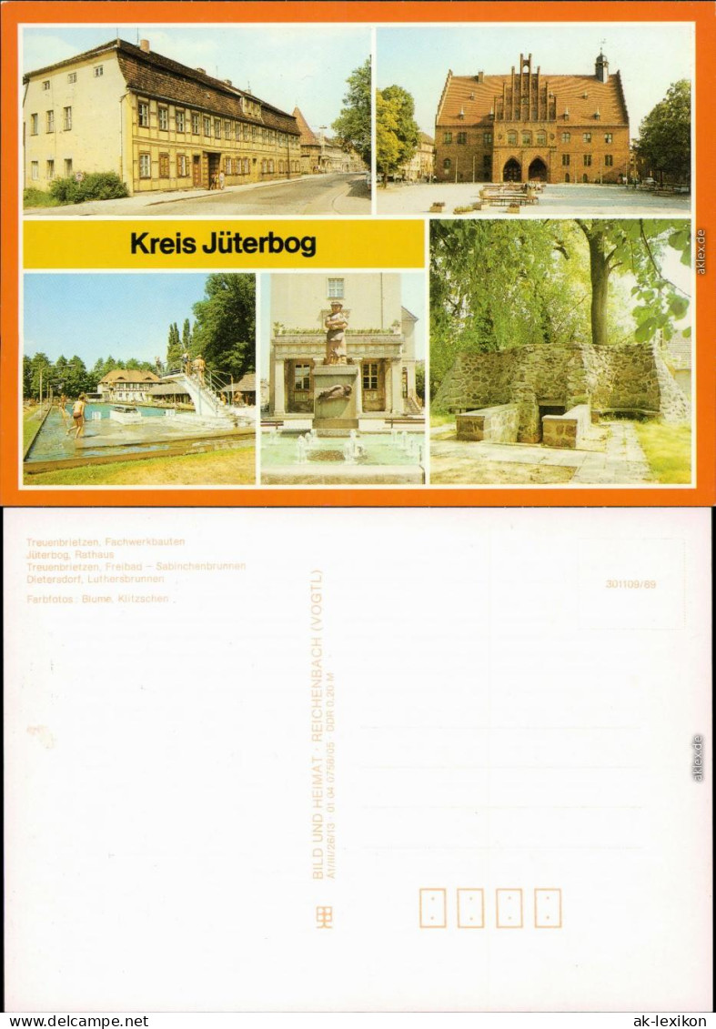 Jüterbog Treuenbrietzen - Fachwerkhaus - Freibad -   Dietersdorf   1989 - Jueterbog