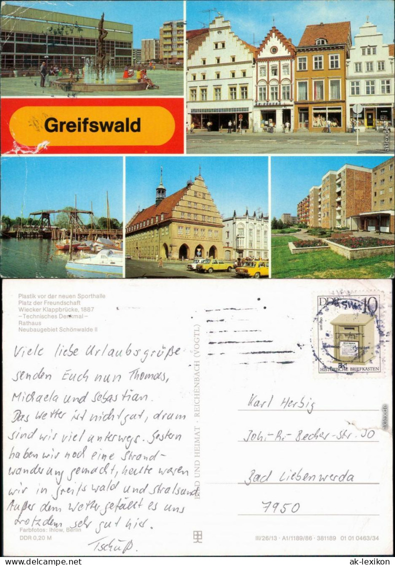 Greifswald Plastik Vor Der Neuen Sporthalle, Neubaugebiet Schönwalde II 1981 - Greifswald