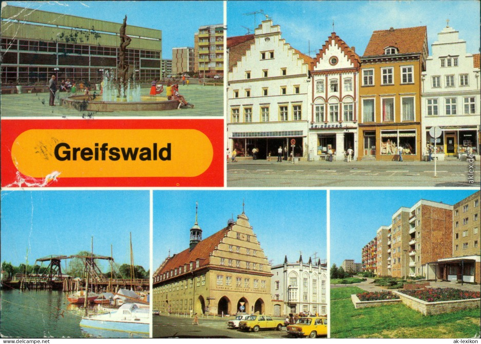 Greifswald Plastik Vor Der Neuen Sporthalle, Neubaugebiet Schönwalde II 1981 - Greifswald