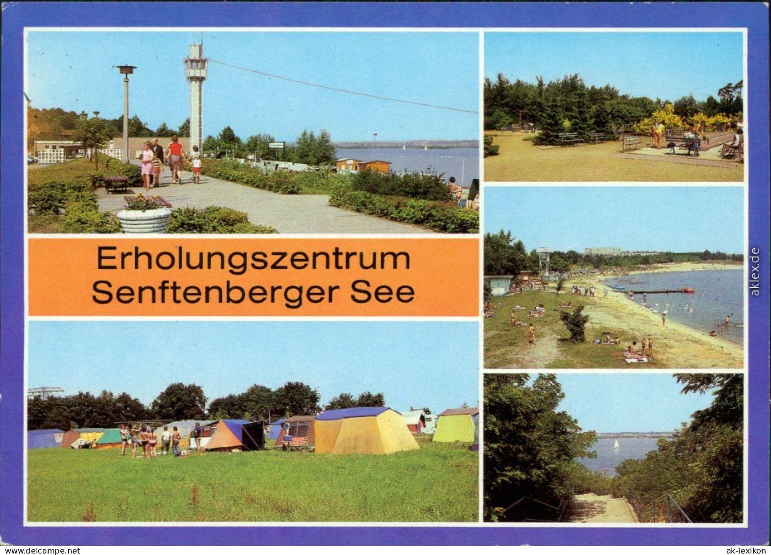 Senftenberg (Niederlausitz)  Sportanlage Niemtsch - Campingplatz   Strand 1985 - Senftenberg