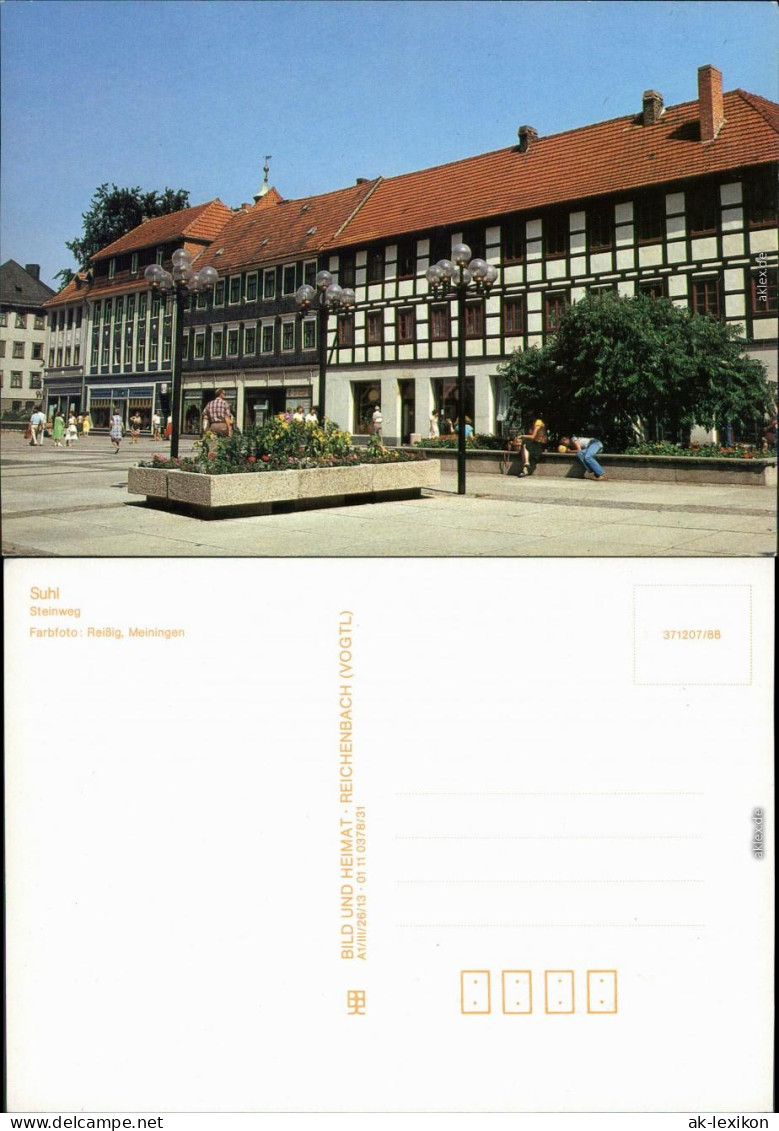 Ansichtskarte Suhl Steinweg (Suhl) 1988 - Suhl
