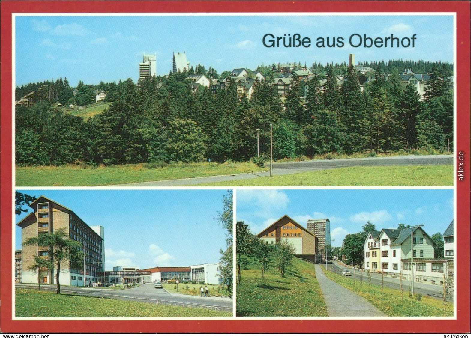 Oberhof (Thüringen) Teilansicht,  Weineck,  FDGB-Erholungsheim Rennsteig 1989 - Oberhof