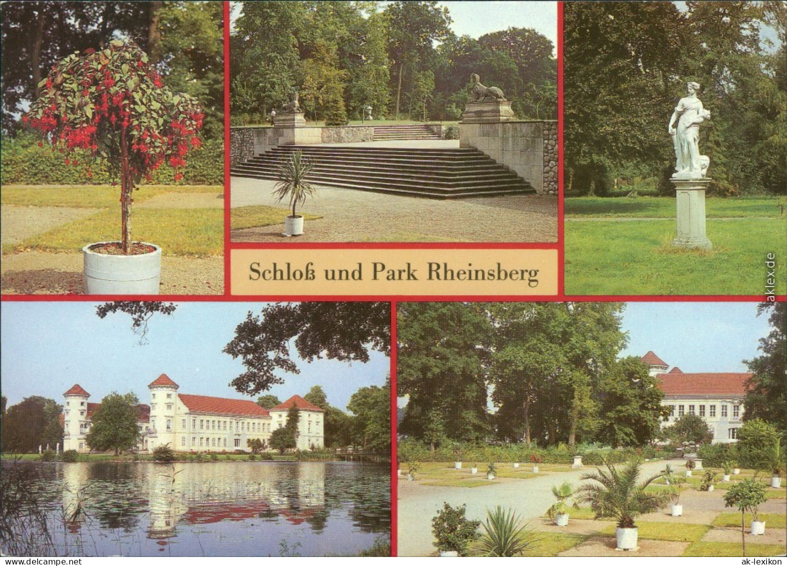 Ansichtskarte Rheinsberg Schloßpark - Schloss Mit Schloßteich 1987 - Rheinsberg