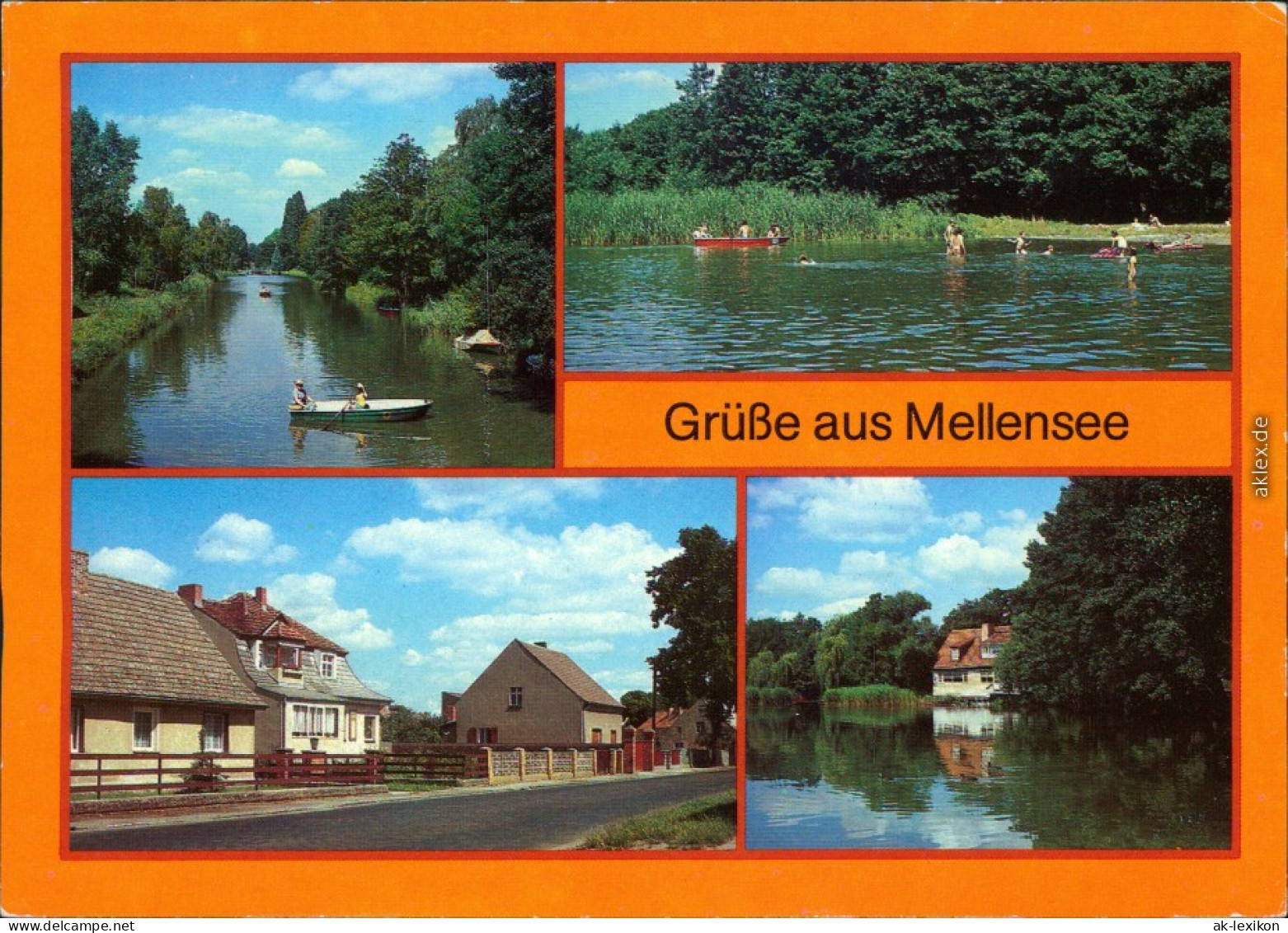 Am Mellensee Nottekanal Mit Blick Zur Schleuse,  Dorfstraße, Gaststätte  1987 - Sonstige & Ohne Zuordnung