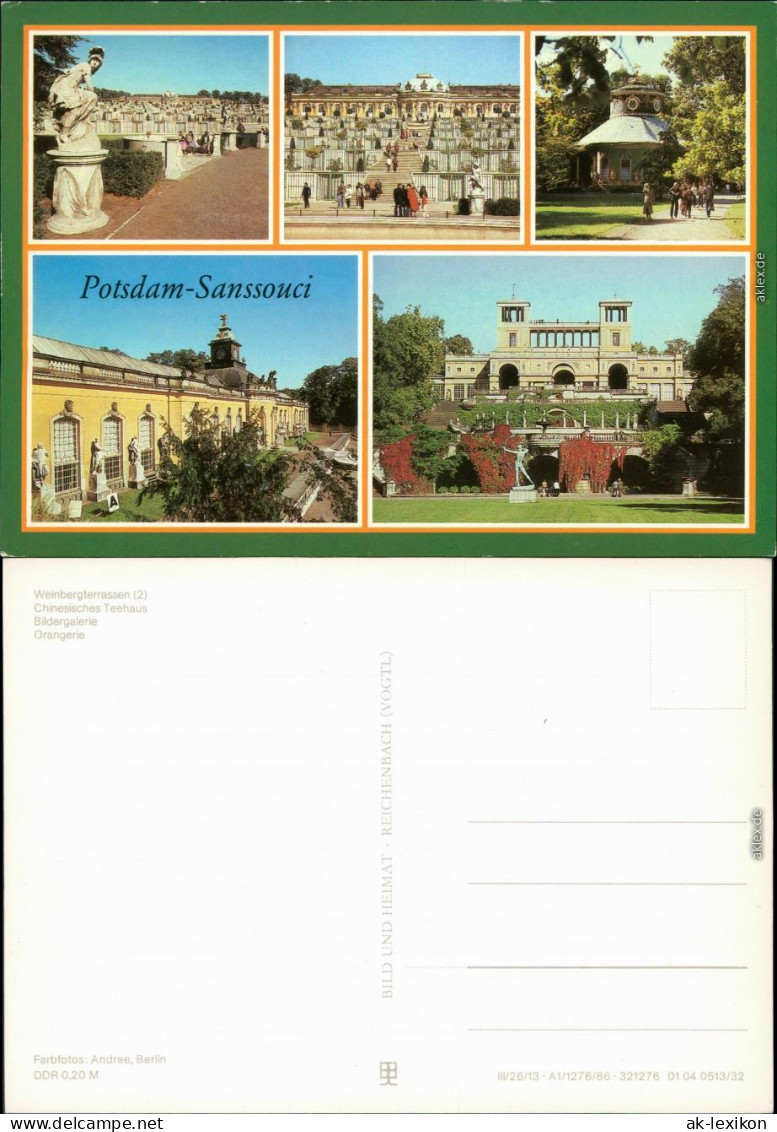 Potsdam Weinbergterrassen, Chinesisches Teehaus, Bildergalerie, Orangerie 1986 - Potsdam