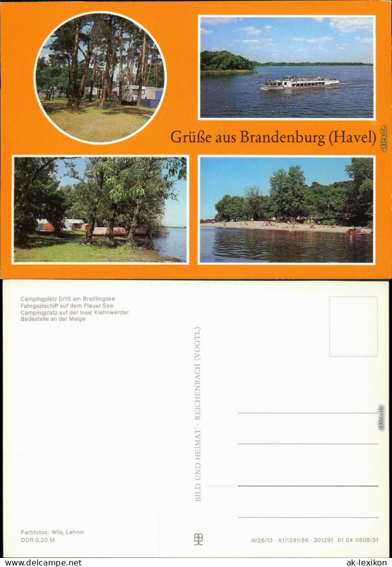 Brandenburg An Der Havel Campingplatz D/15 Am Breitlingsee, Fahrgastschiff 1986 - Brandenburg