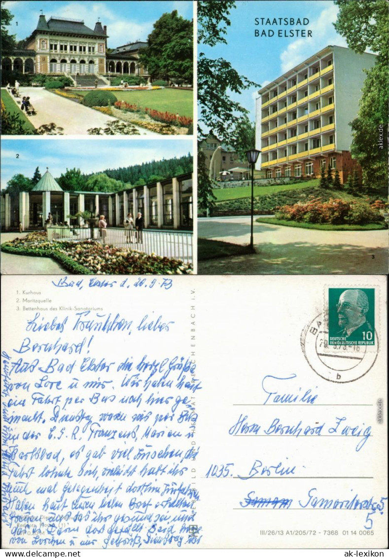 Bad Elster Kurhaus, Moritzquelle, Bettenhaus Des Klinik-Sanatoriums 1973 - Bad Elster