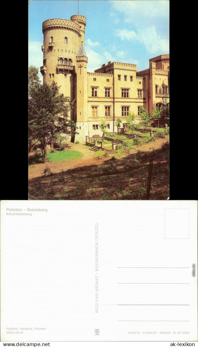 Ansichtskarte Babelsberg-Potsdam Schlos Babelsberg 1981 - Potsdam