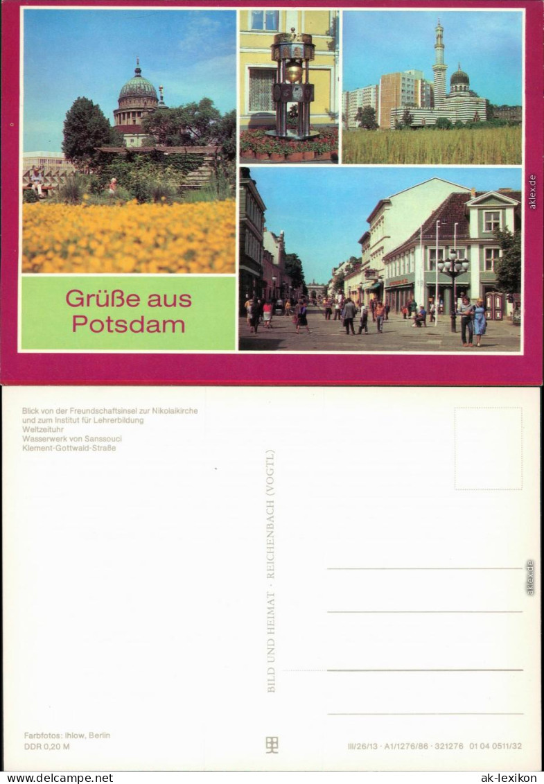 Potsdam   Weltzeituhr, Wasserwerk Von Sanssouci, Klement-Gottwald-Straße 1986 - Potsdam