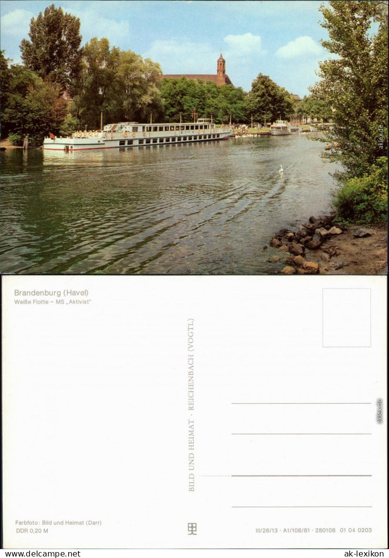 Ansichtskarte Brandenburg An Der Havel Weiße Flotte - MS Aktivist 1981 - Brandenburg