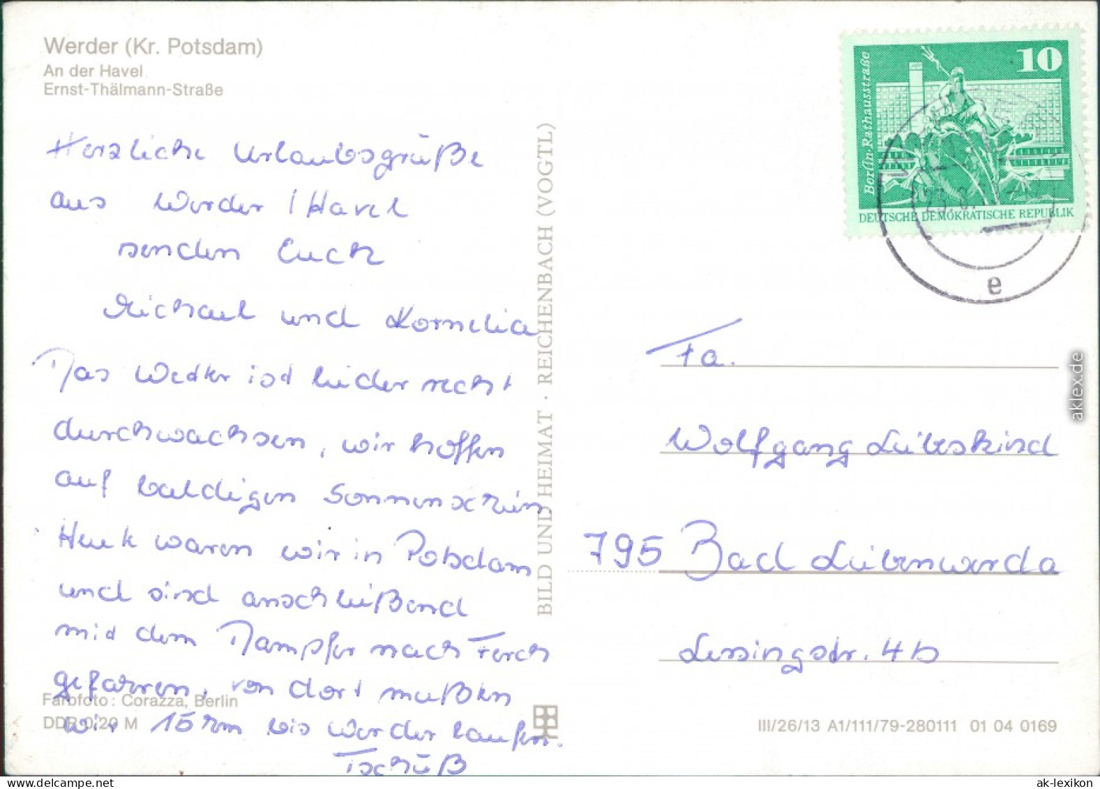 Werder (Havel) Überblick, Ernst-Thälmann-Straße, Fischerboote Und Netze 1979 - Werder