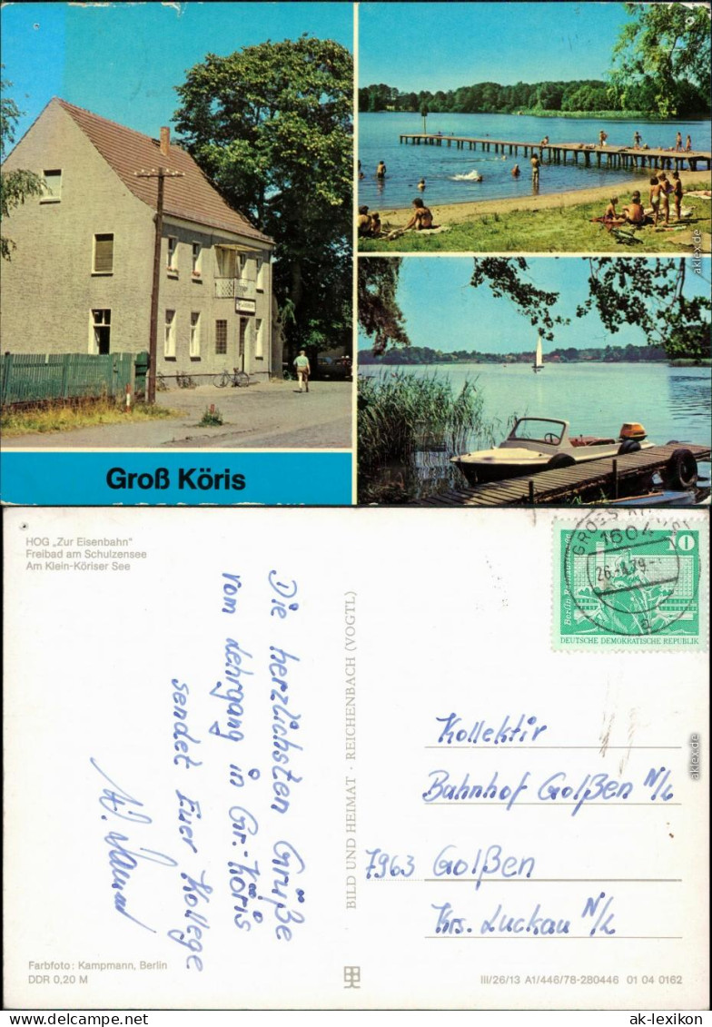 Groß Köris HOG Zur Eisenbahn, Freibad Am Schulzensee, Am Klein-Köriser See 1978 - Sonstige & Ohne Zuordnung