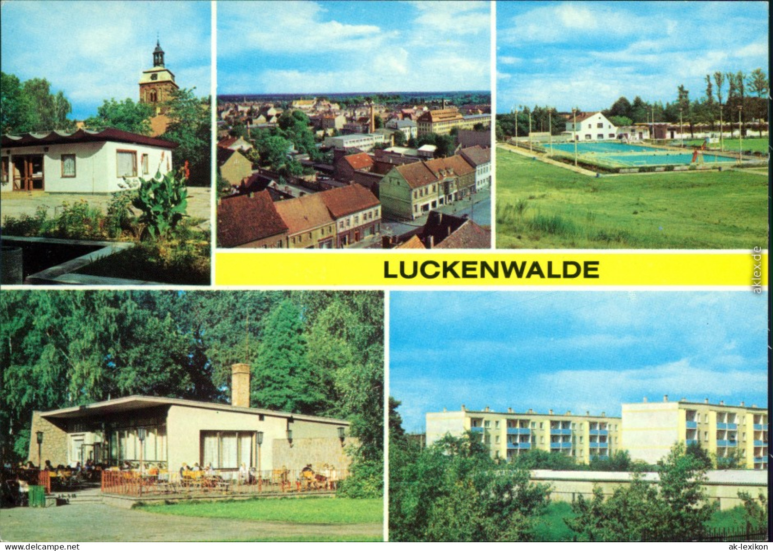 Luckenwalde An Platz Der Jugend, Teilansicht, Schwimmbad X.   Neubauten 1983 - Luckenwalde