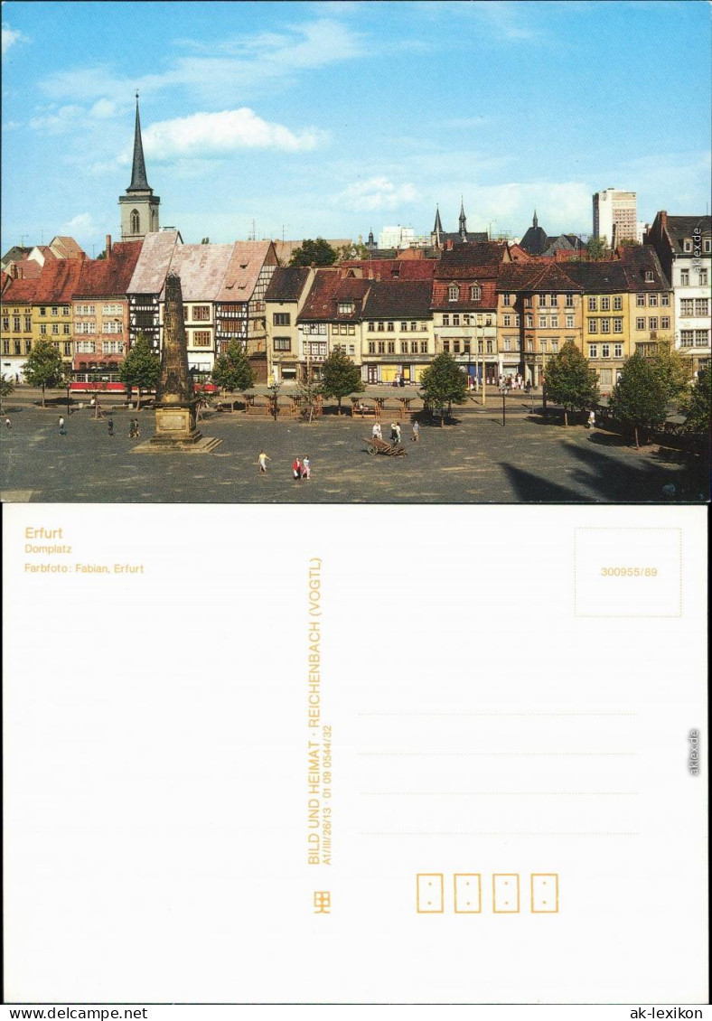 Ansichtskarte Erfurt Domplatz 1989 - Erfurt