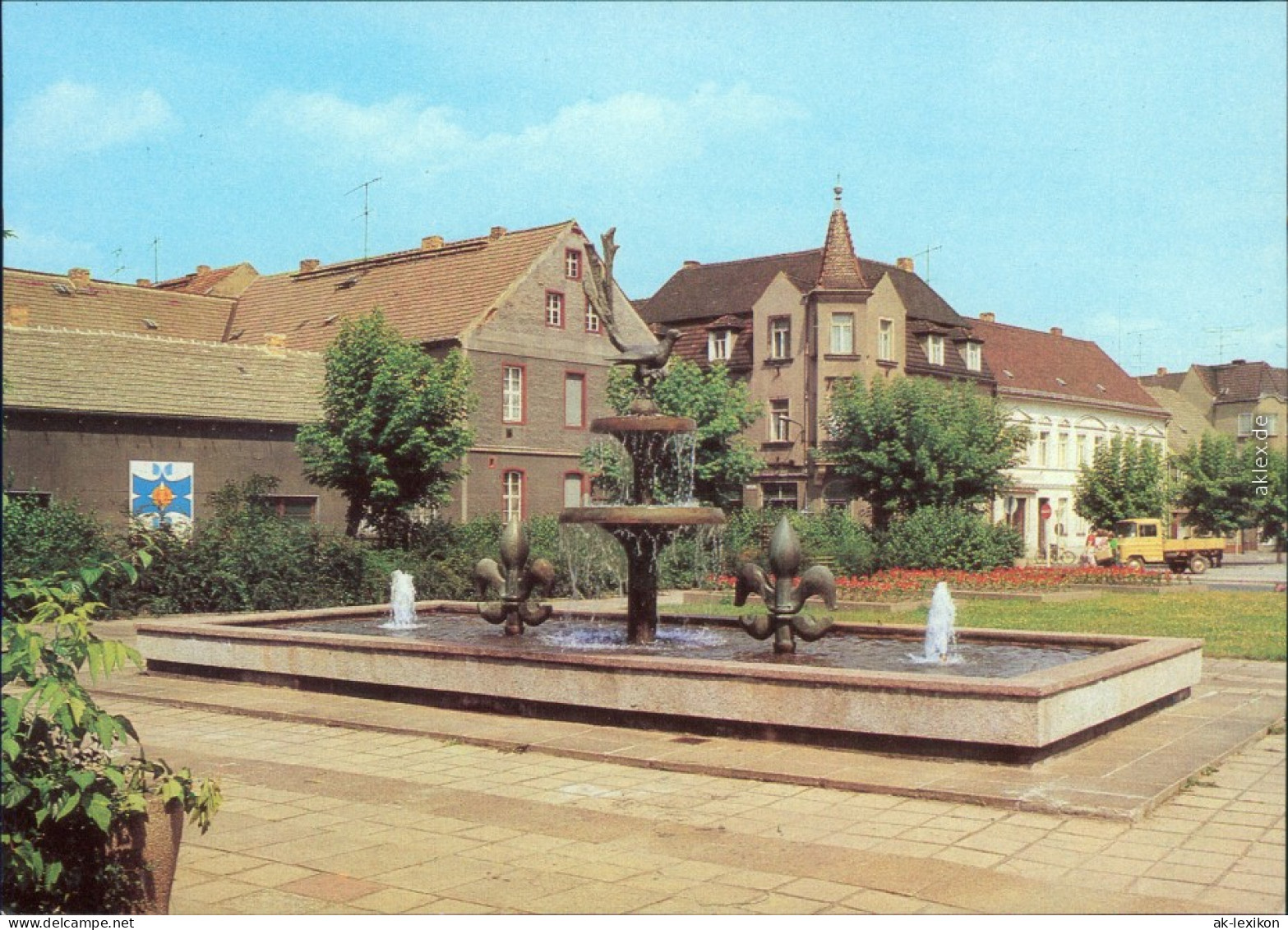 Ansichtskarte Elsterwerda Wikow Elsterbrunnen Am Marktplatz 1981 - Elsterwerda