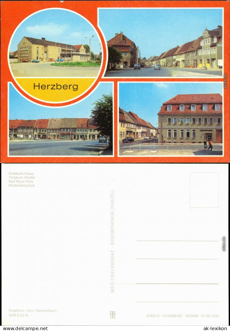 Herzberg (Elster)  Torgauer Straße, Karl-Marx-Platz, Kinderbibliothek 1982 - Herzberg