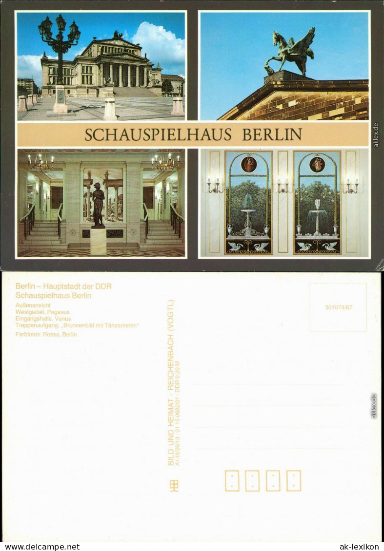 Ansichtskarte Mitte-Berlin Konzerthaus (Altes Schauspielhaus) 1987 - Mitte