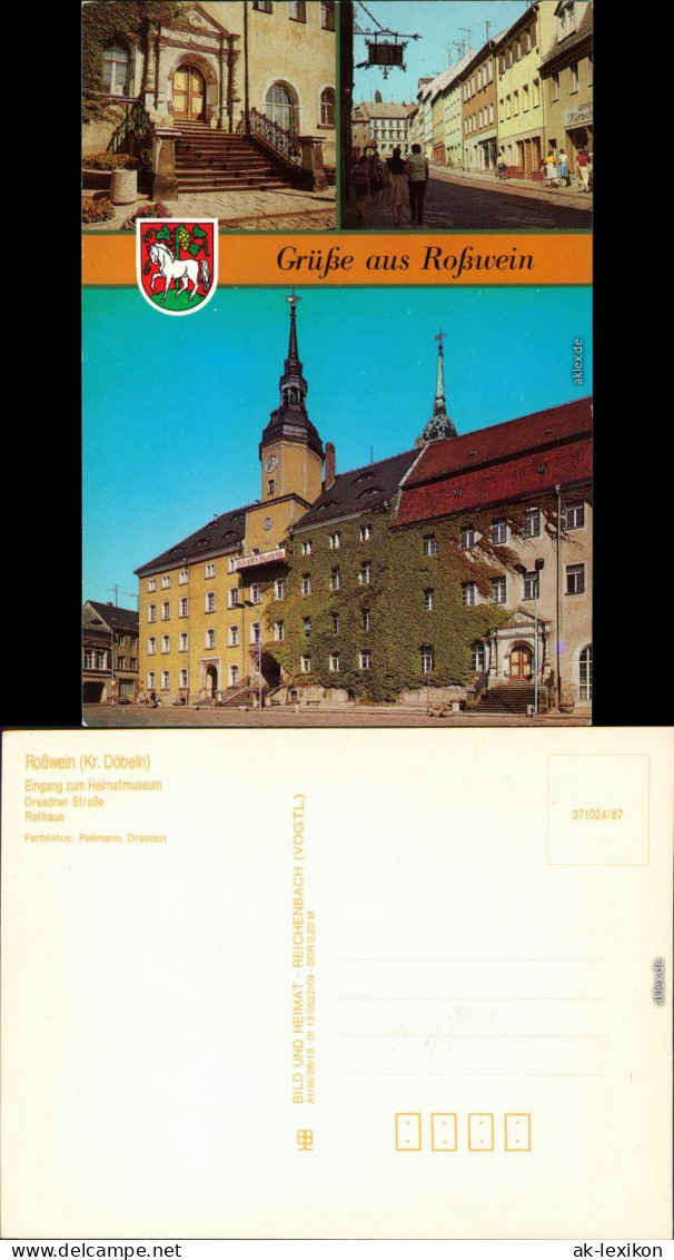 Rosswein&#47; Roßwein Eingang Zum Heimatmuseum, Dresdner Straße, Rathaus 1987 - Sonstige & Ohne Zuordnung