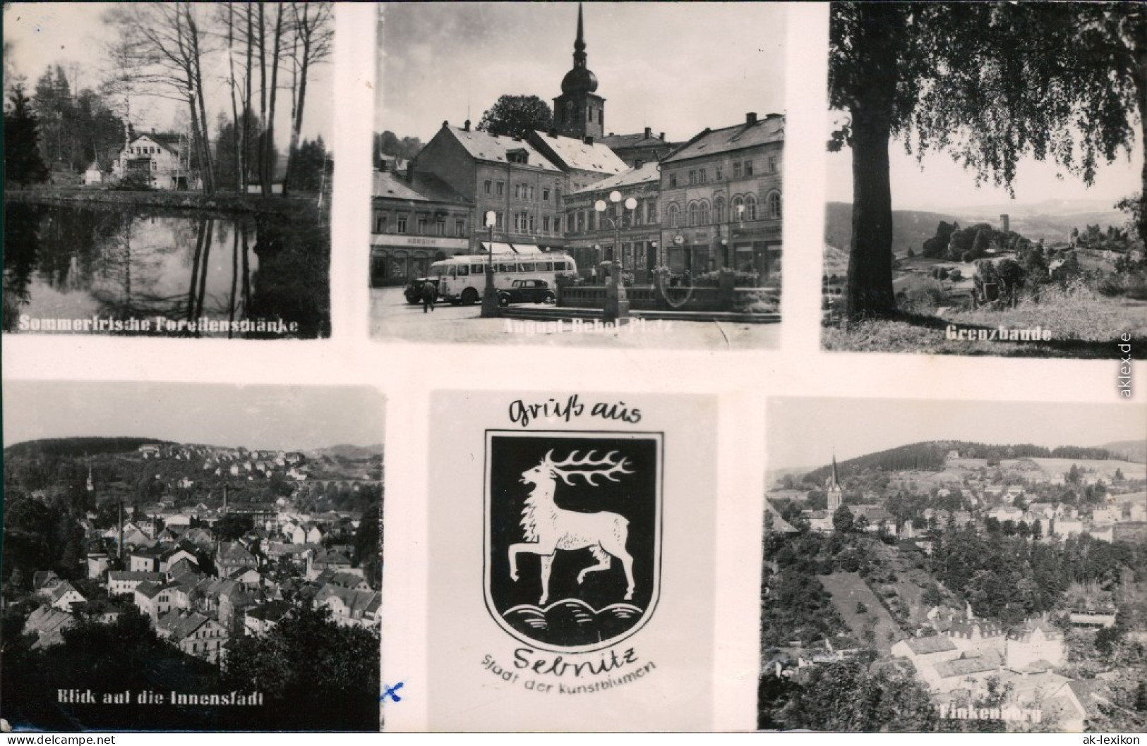 Sebnitz Gasthof, August-Bebel-Platz, Grenzbaude Fotokarte 1966 - Sebnitz