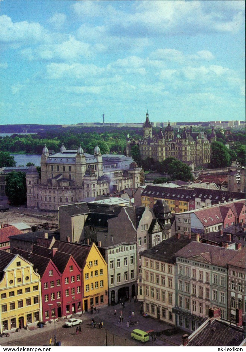 Ansichtskarte Schwerin Blick Zur Altstadt Mit Theater Und Schloß 1985 - Schwerin