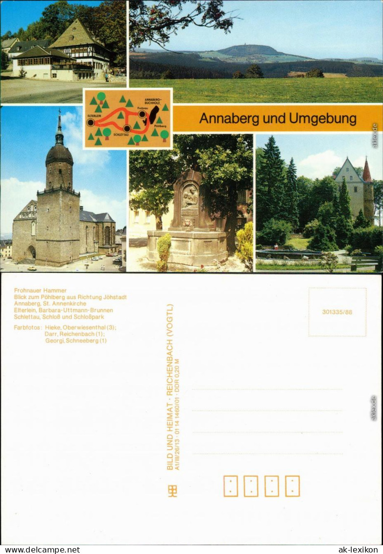 Annaberg-Buchholz Frohnauer Hammer, Pöhlberg,  - Barbara-Uttmann-Brunnen  1988 - Annaberg-Buchholz