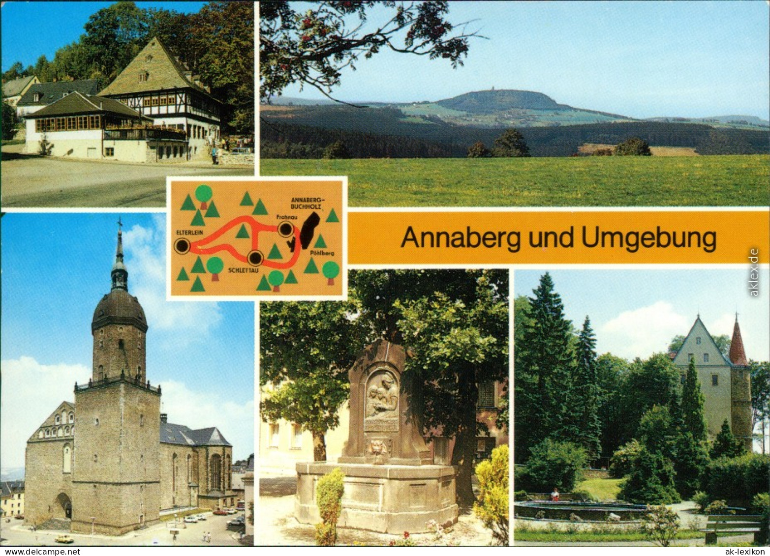 Annaberg-Buchholz Frohnauer Hammer, Pöhlberg,  - Barbara-Uttmann-Brunnen  1988 - Annaberg-Buchholz