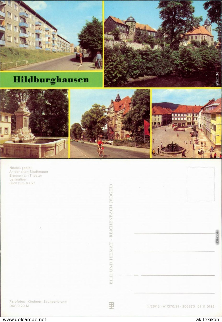 Hildburghausen Neubaugebiet, An Der Alten Stadtmauer Leninallee Markt 1981 - Hildburghausen