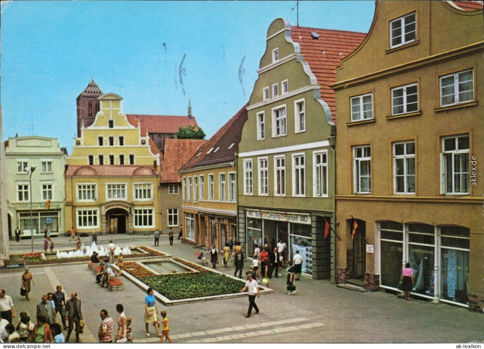 Ansichtskarte Wismar Krämerstraße, Belebt 1977 - Wismar