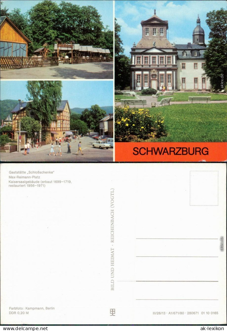 Schwarzburg Gaststätte Schloßschenke, Max-Reimann-Platz, Kaisersaalgebäude 1980 - Autres & Non Classés