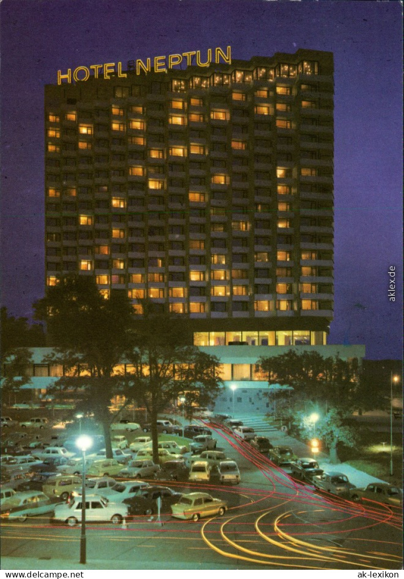 Ansichtskarte Warnemünde-Rostock Hotel Neptun - In Der Nacht 1979 - Rostock