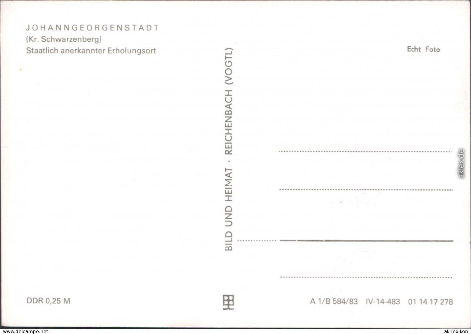 Johanngeorgenstadt Teufelsstein, Erzgebirgsschanze,   1983 - Johanngeorgenstadt