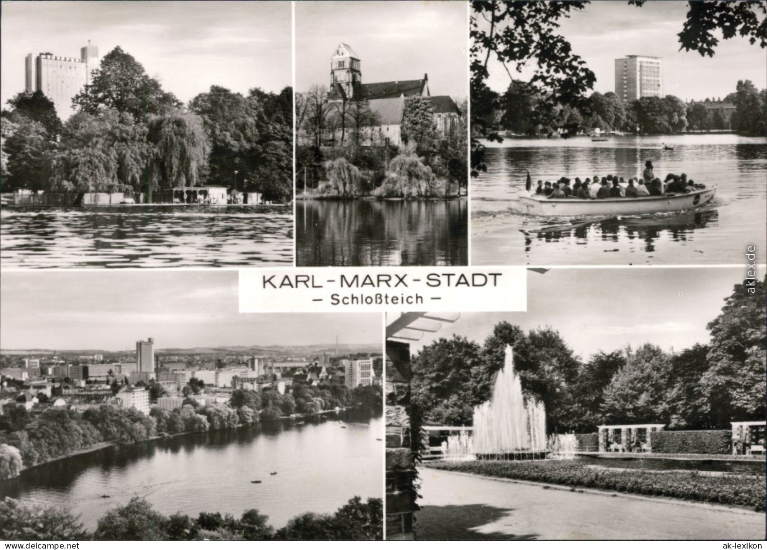 Ansichtskarte Chemnitz Karl-Marx-Stadt Schloßteich 1979 - Chemnitz