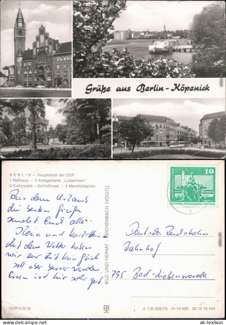 Berlin Anlegestelle "Luisenhain", Kulturpark - Schloßinsel, Mandrellaplatz 1979 - Autres & Non Classés