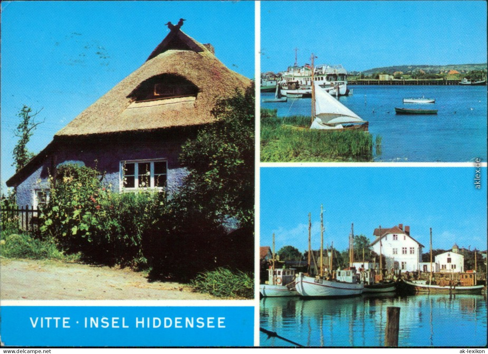 Vitte-Hiddensee Hiddensjö, Hiddensöe "Blaue Scheune", Hafenmotive G1974 - Hiddensee