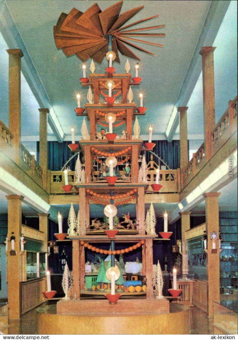 Ansichtskarte Seiffen (Erzgebirge) Spielzeugmuseum - 6 M Hohe Pyramide 1979 - Seiffen