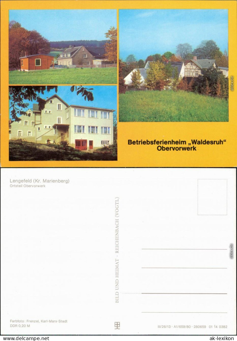 Obervorwerk-Lengefeld (Erzgebirge) Betriebsferienheim Waldsruh 1980 - Lengefeld