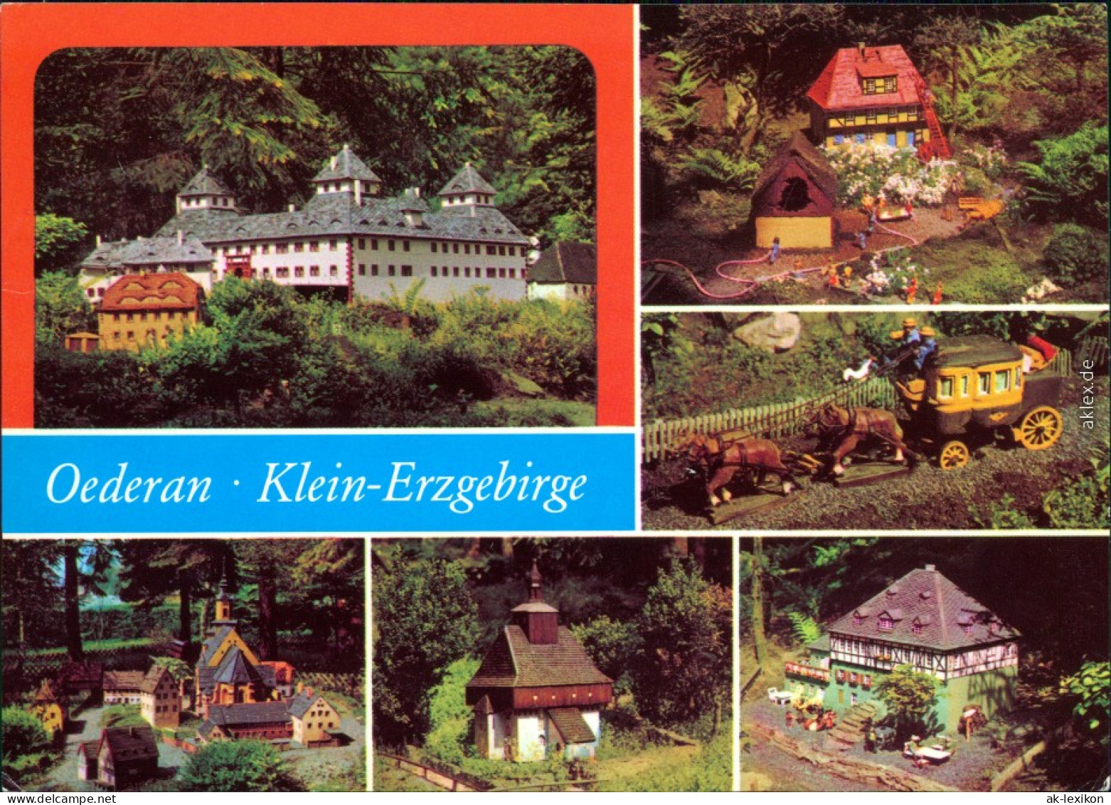 Oederan Miniaturpark Klein-Erzgebirge - Schloß Augustusburg, Feuerwehr Im  1981 - Oederan