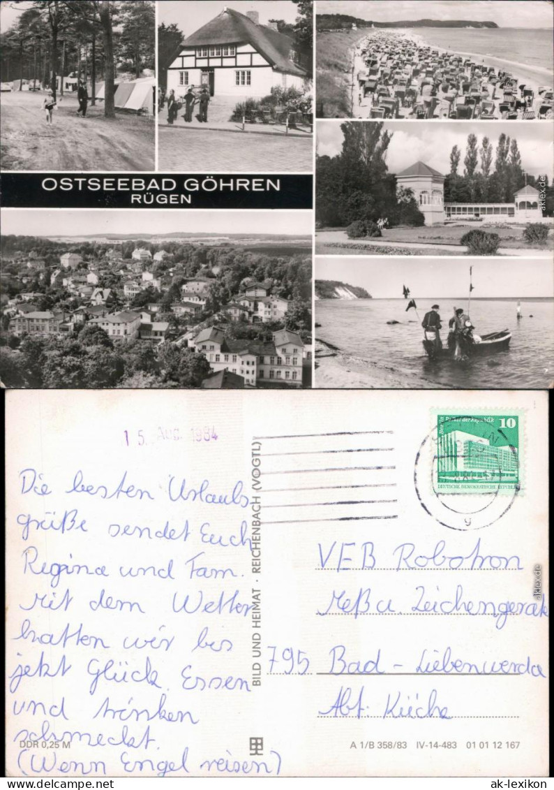 Göhren (Rügen) Panorama-Ansicht, Strand, Häuseransicht, Zeltplatz 1983 - Goehren