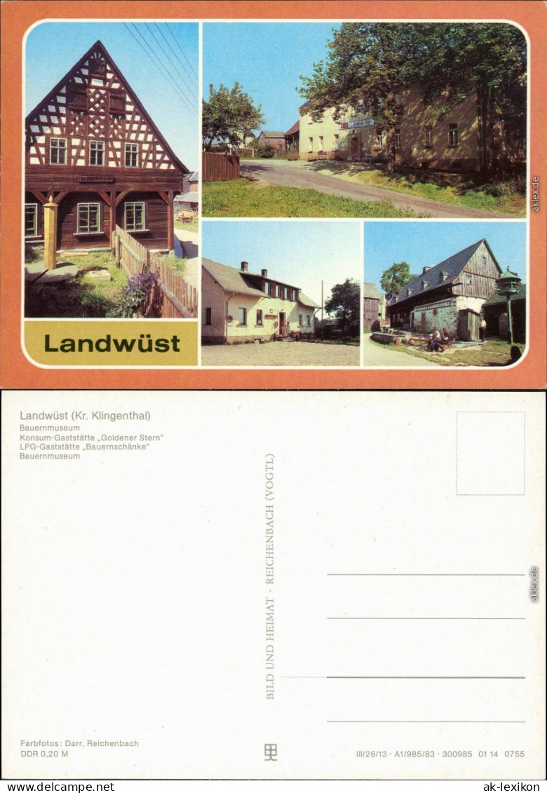 Landwüst-Markneukirchen Bauernmuseum, Konsum-Gaststätte  1983 - Markneukirchen