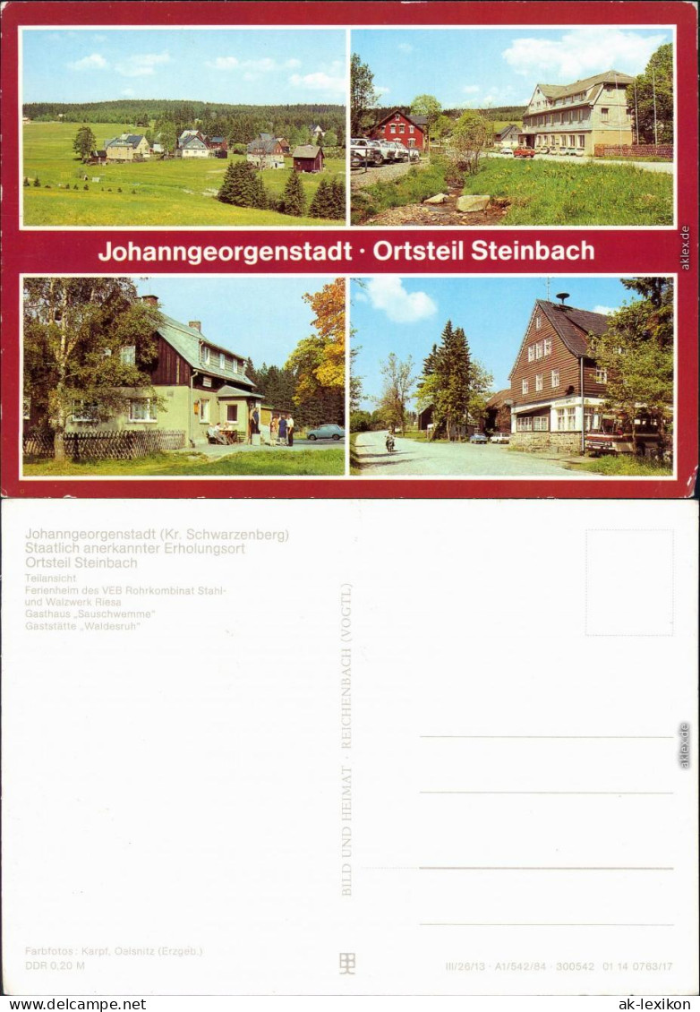 Steinbach Teilansicht, Betriebsferienheim Des VEB, Gasthaus "Sauschwemme", 1984 - Johanngeorgenstadt