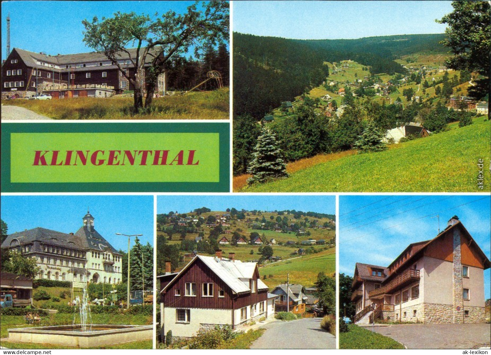 Klingenthal Jugendherberge Klement Gottwald, Übersicht, Rathaus 1983 - Klingenthal