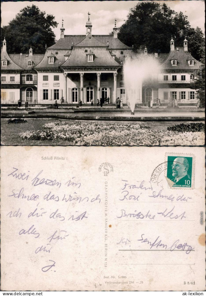 Ansichtskarte Pillnitz Schloss Pillnitz Xxx 1962 - Pillnitz