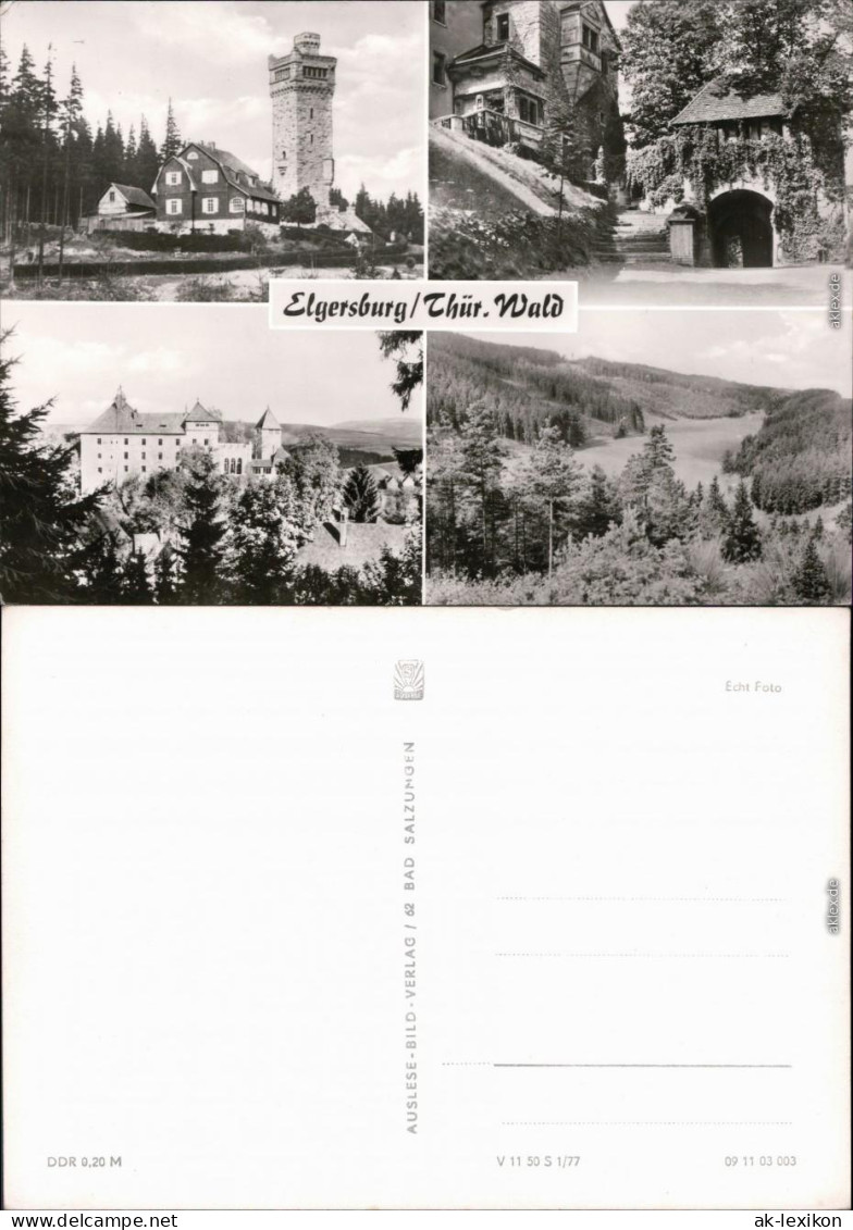 Ansichtskarte Elgersburg Aussichtsturm, Schloss, Überblick 1977 - Autres & Non Classés